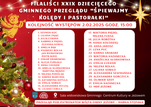 Finaliści XXIX Dziecięcego Gminnego Przeglądu “Śpiewajmy Kolędy i Pastorałki”